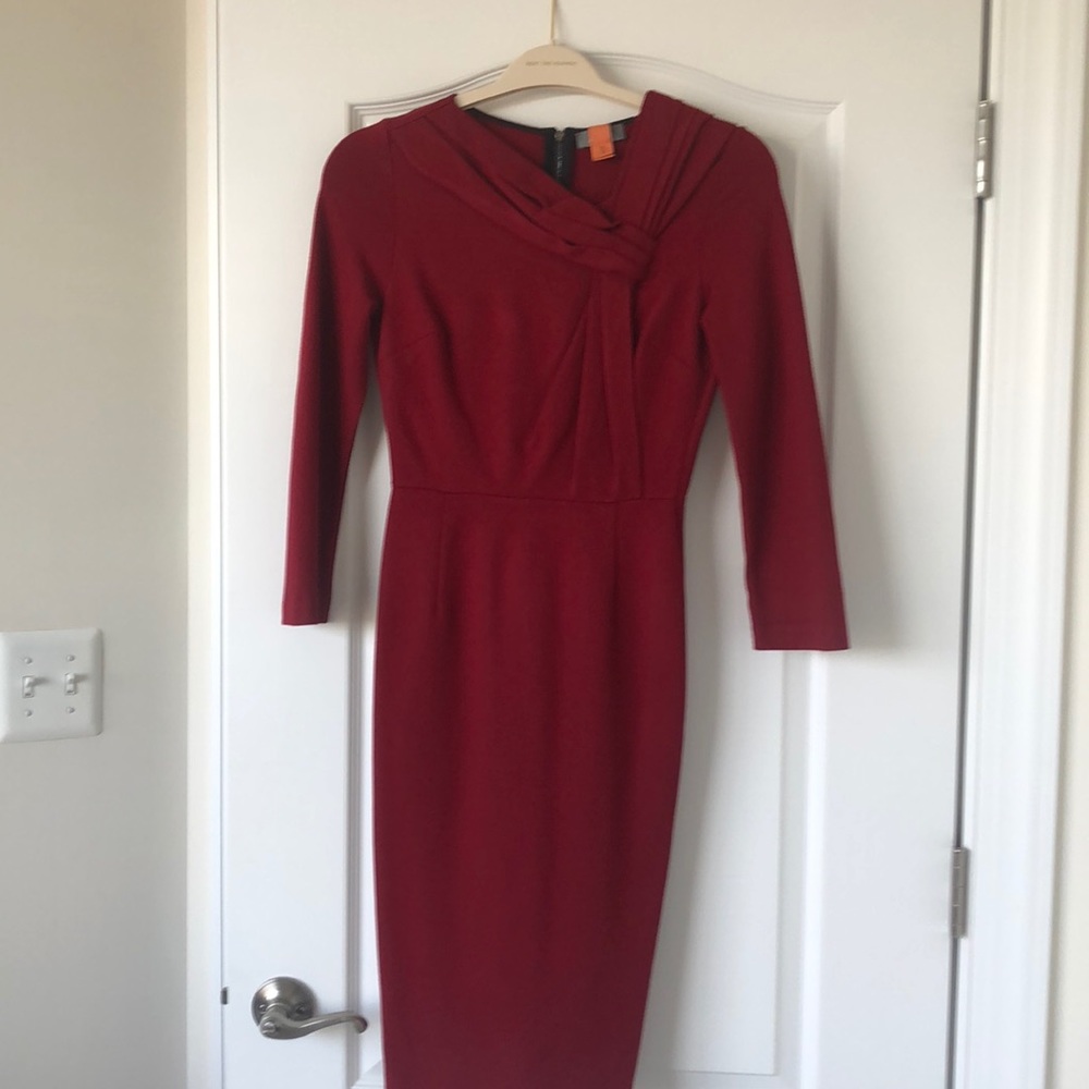 Neiman Marcus Crimson Dress - Picture 2 of 5